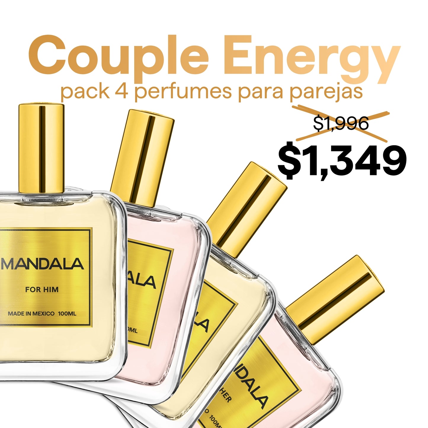 Couple Energy - pack 4 perfumes para parejas