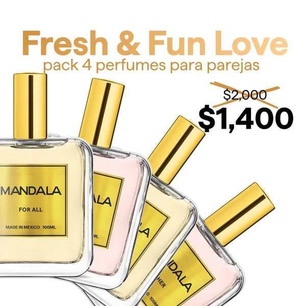 Fresh & Fun Love - pack 4 perfumes para parejas