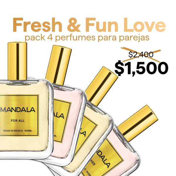 Fresh & Fun Love - pack 4 perfumes para parejas